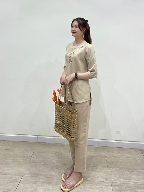 Cổ tròn bồ đề cotton