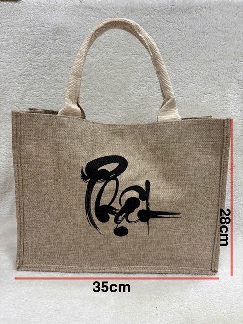 Túi xách canvas họa tiết chữ Phật