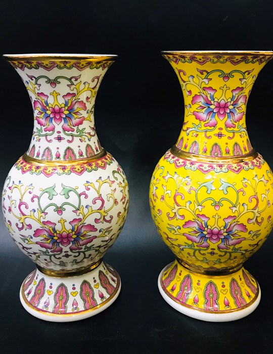 Bình Bạch Ngọc 1718 8in Vàng . Trắng