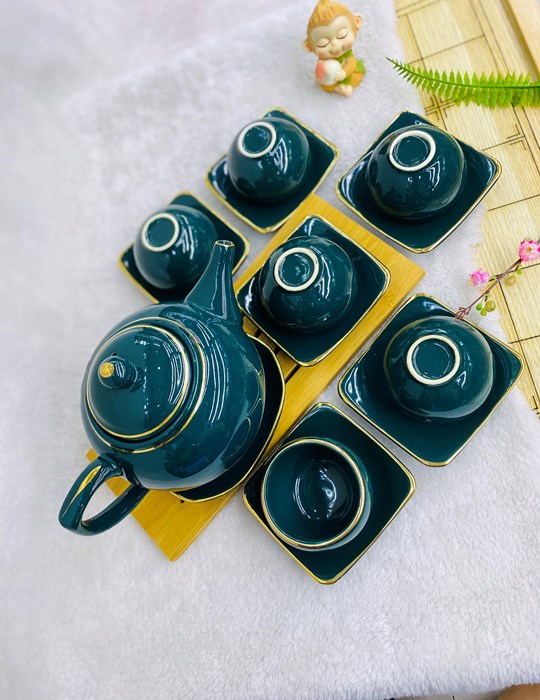 bộ tách hồng vẽ tay