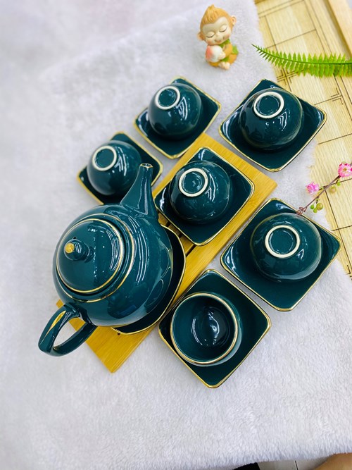 bộ tách hồng vẽ tay