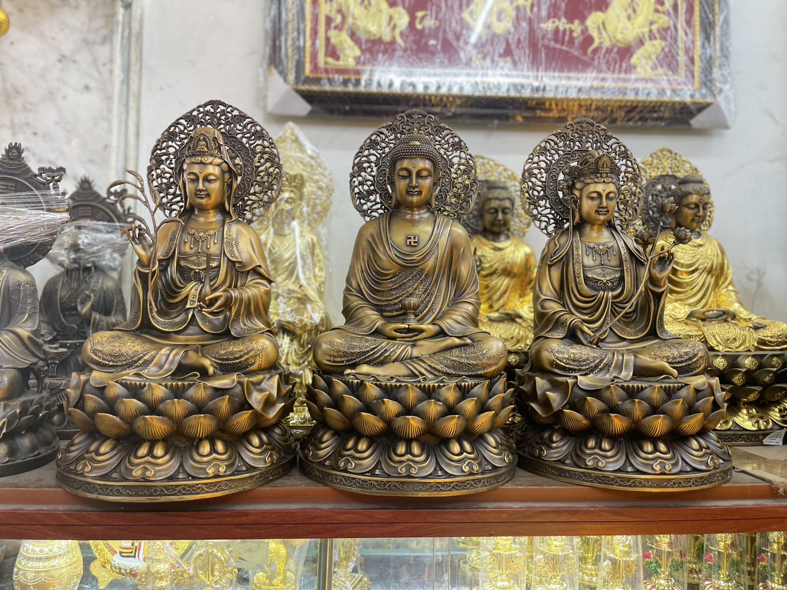 BỘ TAM THẾ PHẬT 48CM
