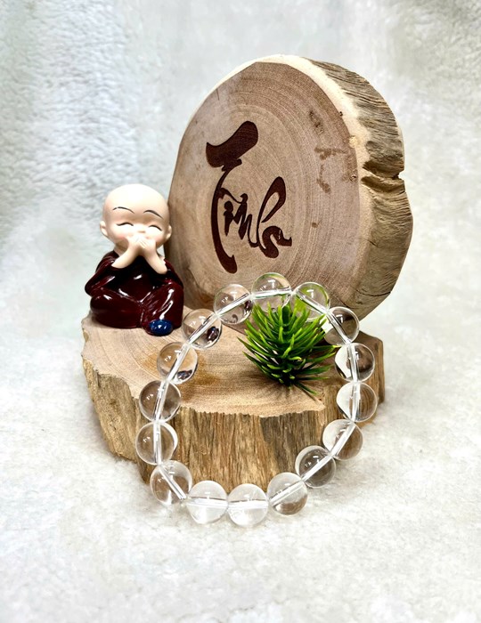 Chuỗi thạch anh trắng 12 li