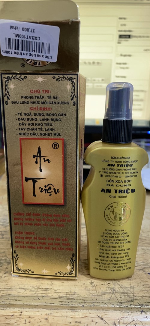 Cồn xoa bóp xịt An Triệu 100ml