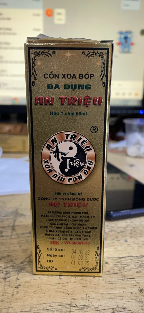 Cồn xoa bóp xịt An Triệu 60ml