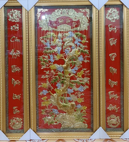 Cửu Huyền Đồng Mai 155*128 Bộ 3 Tấm 