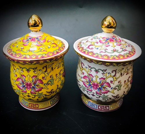 Đại Bi Bạch Ngọc 1718 Nhỏ Vàng. Trắng