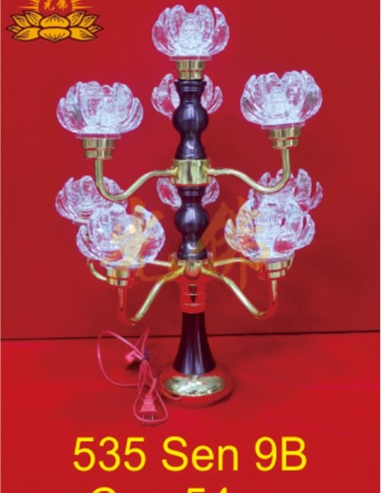 Đèn sen 9 bông 535