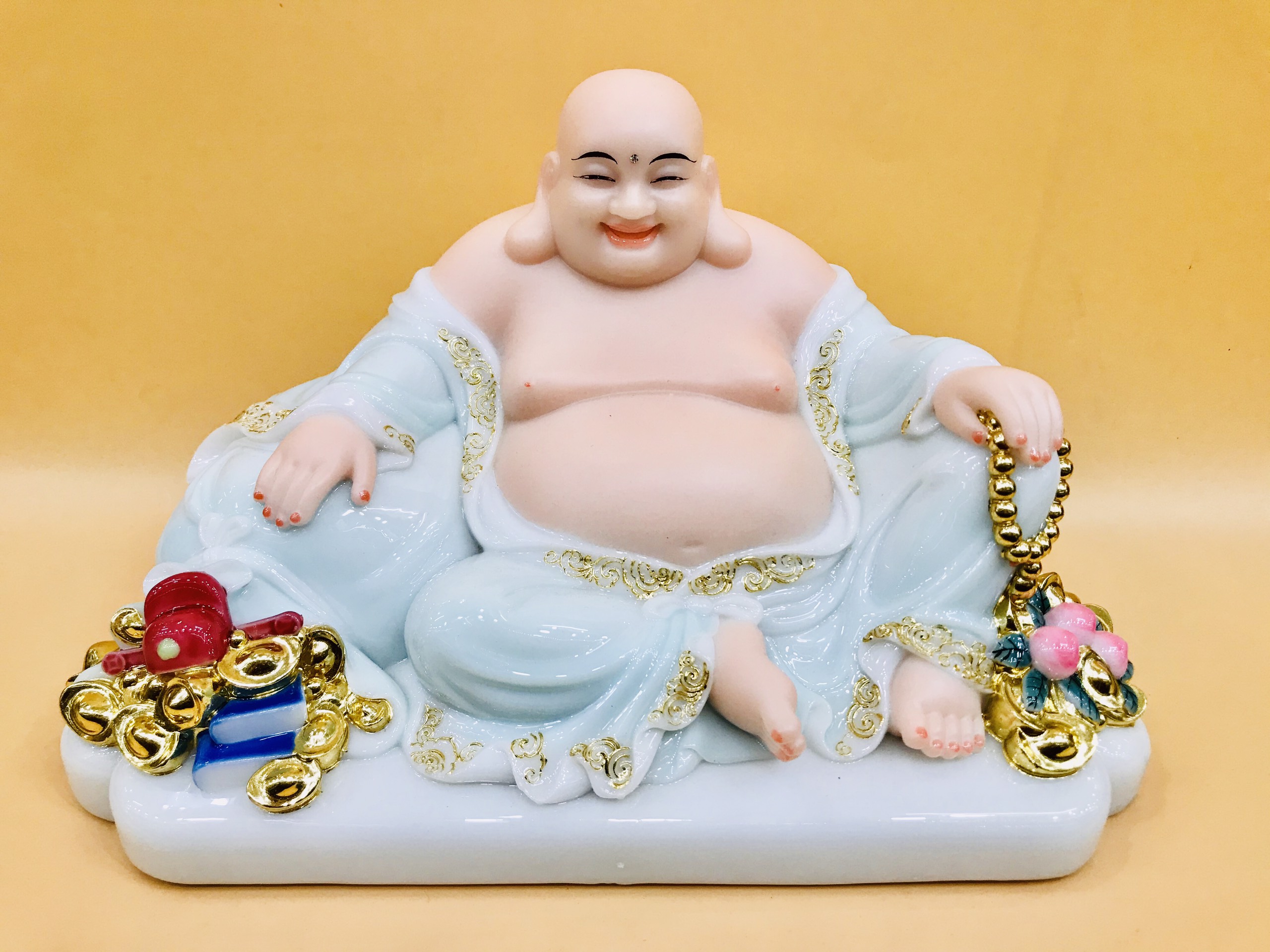 Di lặc đá ngồi xanh 30cm ND