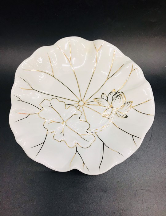 Dĩa Bạch Ngọc Sóng 7in