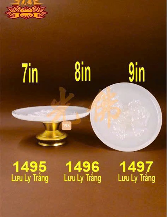 dĩa lưu ly lớn 1497 9in