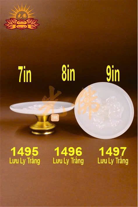dĩa lưu ly lớn 1497 9in