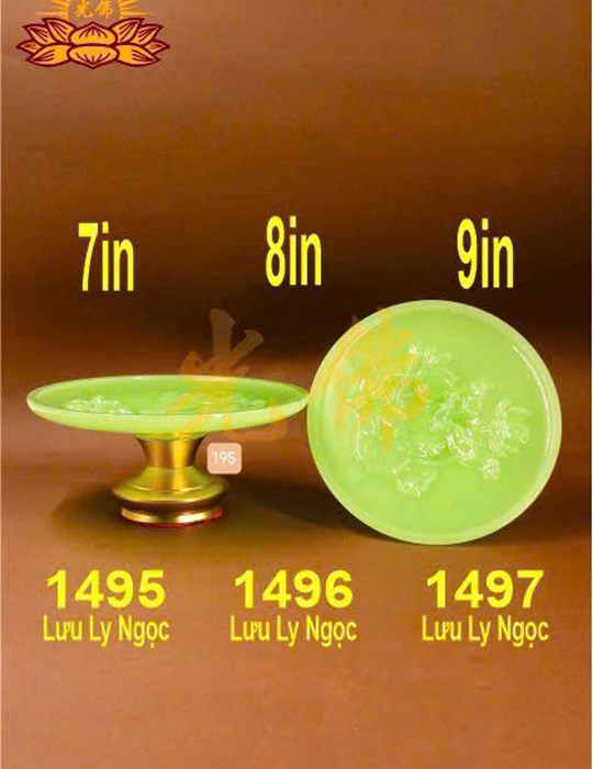 dĩa lưu ly nhỏ 1495 7in