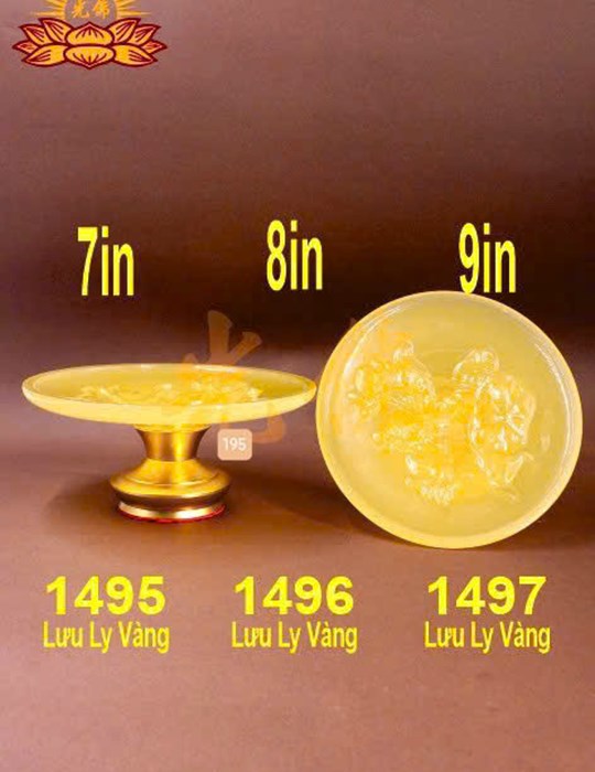 dĩa lưu ly trung 1496 8in