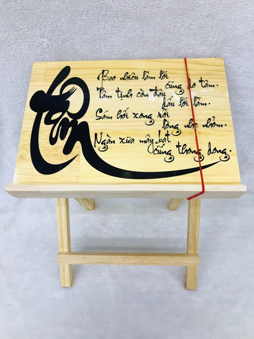 Kệ gỗ thư pháp