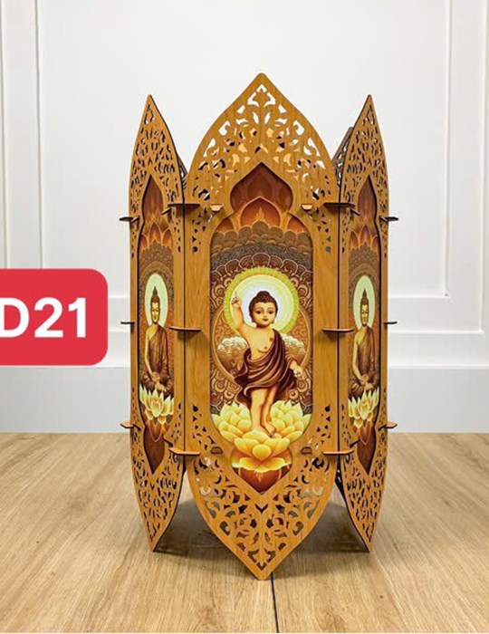 lông đèn lục giác gỗ LD21 53cm