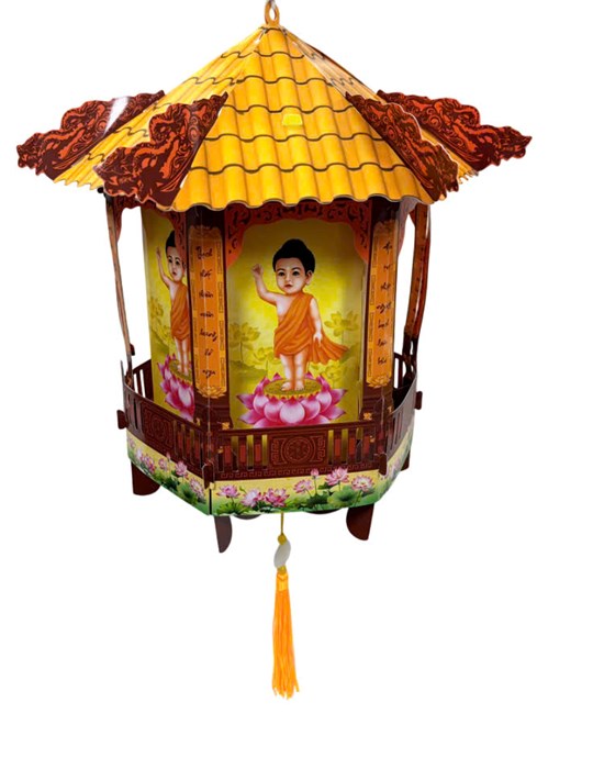 LỒNG ĐÈN LỤC GIÁC MÁI RỒNG LD24