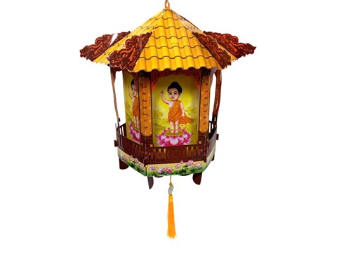 LỒNG ĐÈN LỤC GIÁC MÁI RỒNG LD24