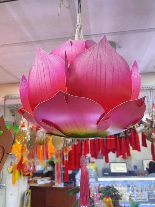 Lồng đèn sen hồng LD14