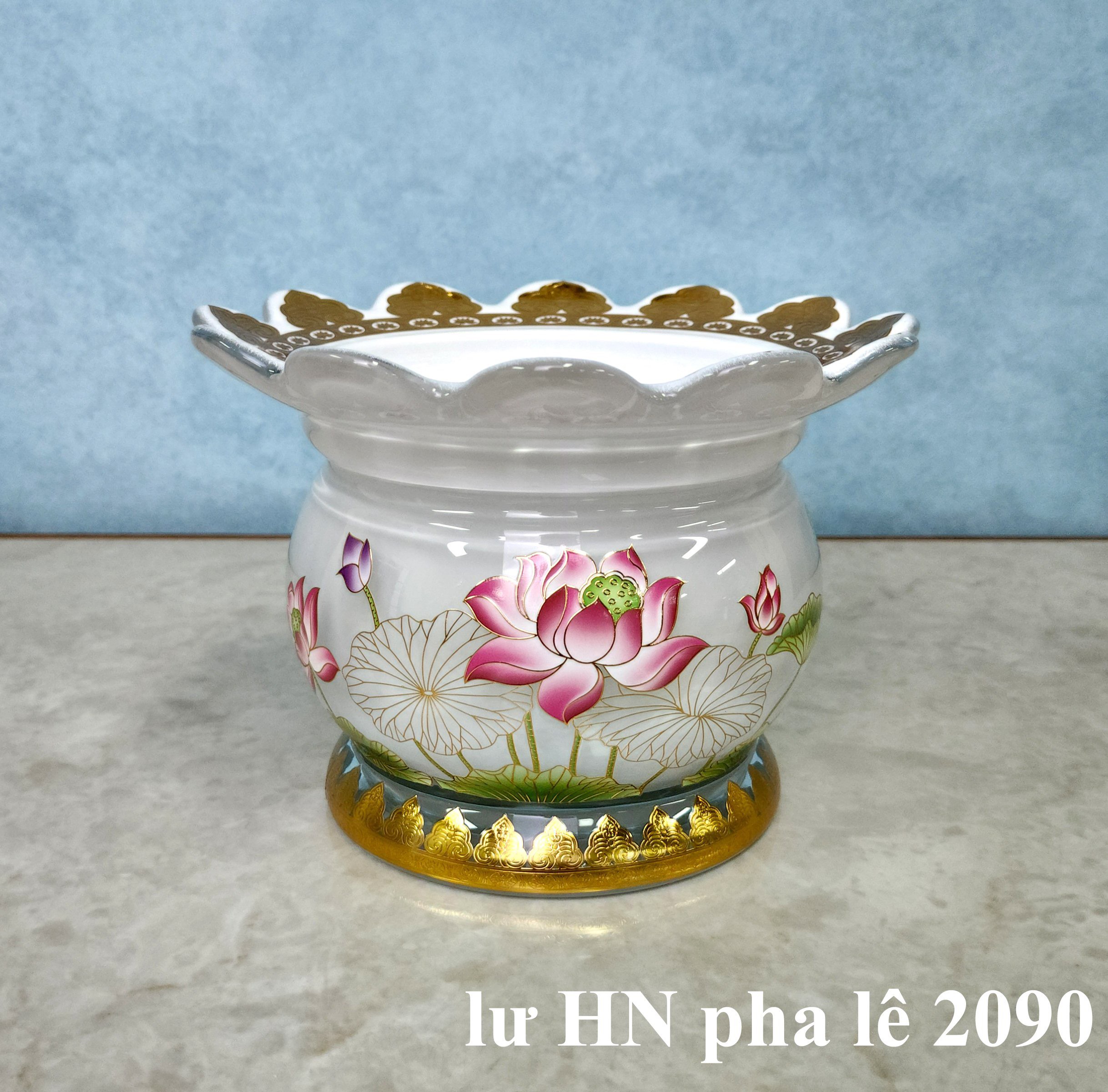 lư hứng nhang pha lê 2090 4.5in 11.25cm