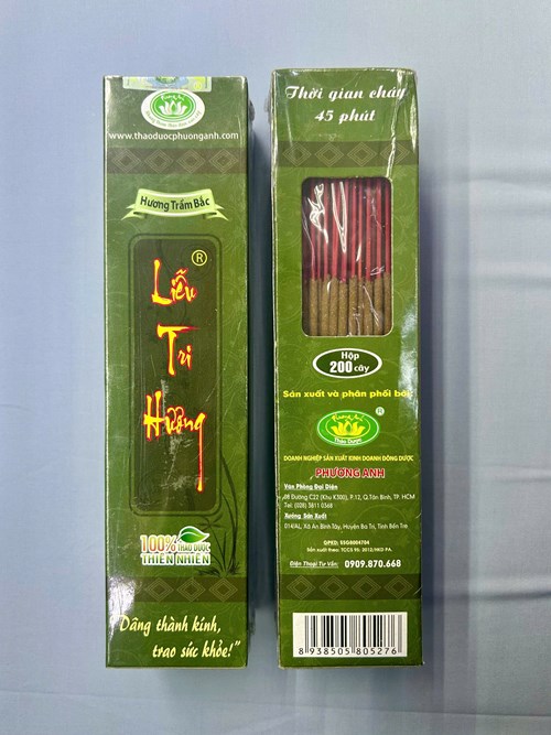 Nhang trầm Bắc Liễu Tri Hương 2 tấc