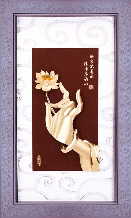 Phật Thủ Liên Hoa Dát Vàng FS3965-02 (Phải)