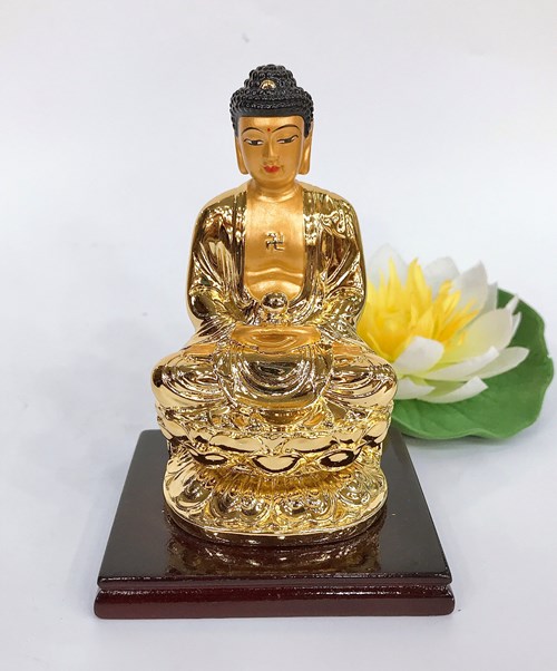 Phật tổ bưng ngọc xi vàng XV06