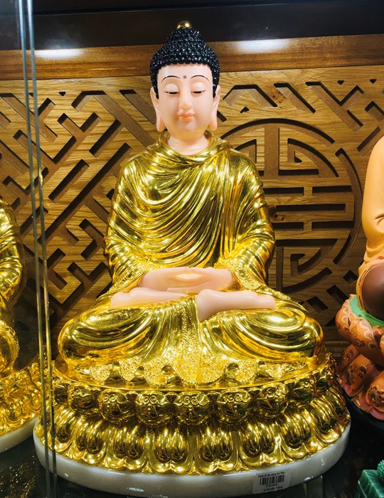 Phật tổ đá vàng 19in ms04