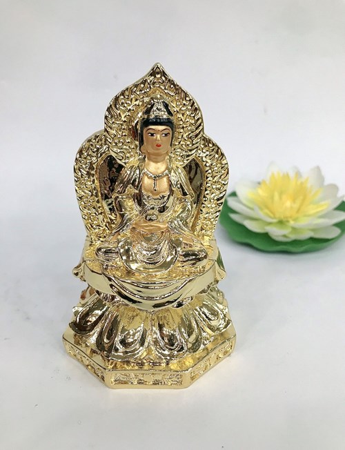 Quan âm 2 mặt xi vàng XV10
