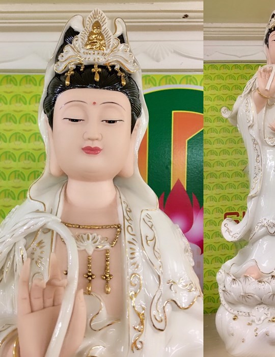 Quan Âm Đứng Trắng Da 26inch