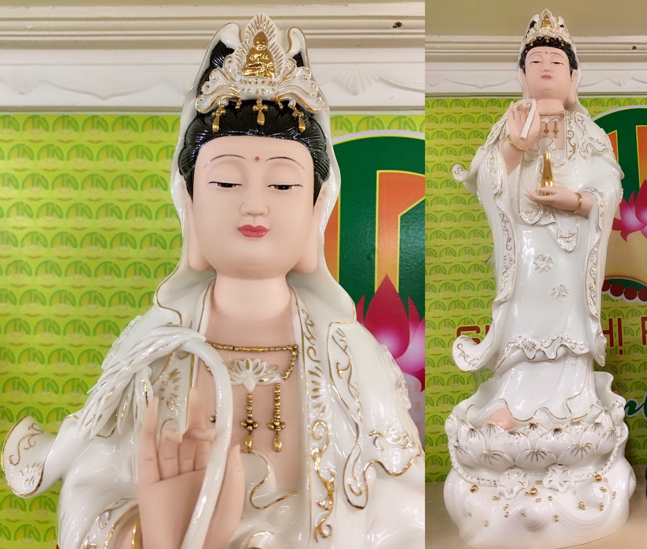 Quan Âm Đứng Trắng Da 26inch