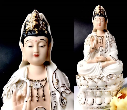 Quan Âm Lục Giác Trắng Da 20inch