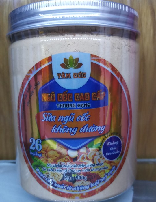 Bột sữa ngũ cốc không đường Tâm Đức 500g