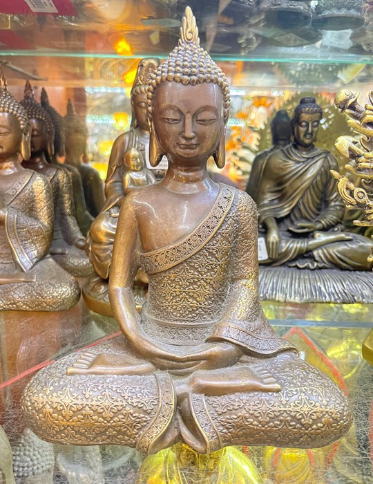 tam bảo nâu tay thiền 