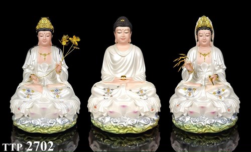 Tam Thế Phật BoLy 2702 12IN Trắng