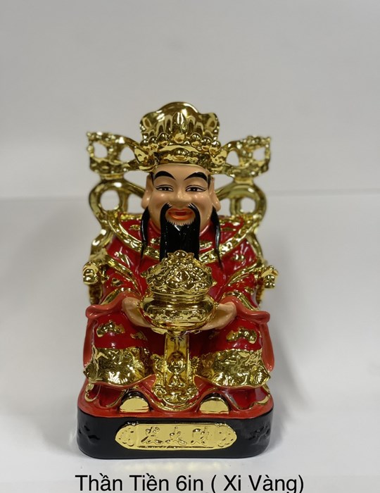 Thần tiền xi 6in vàng