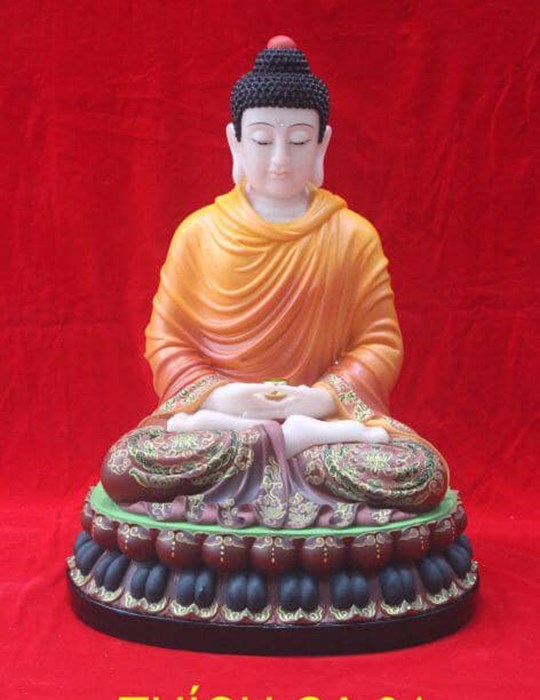 Tượng Thích ca màu cổ 26in