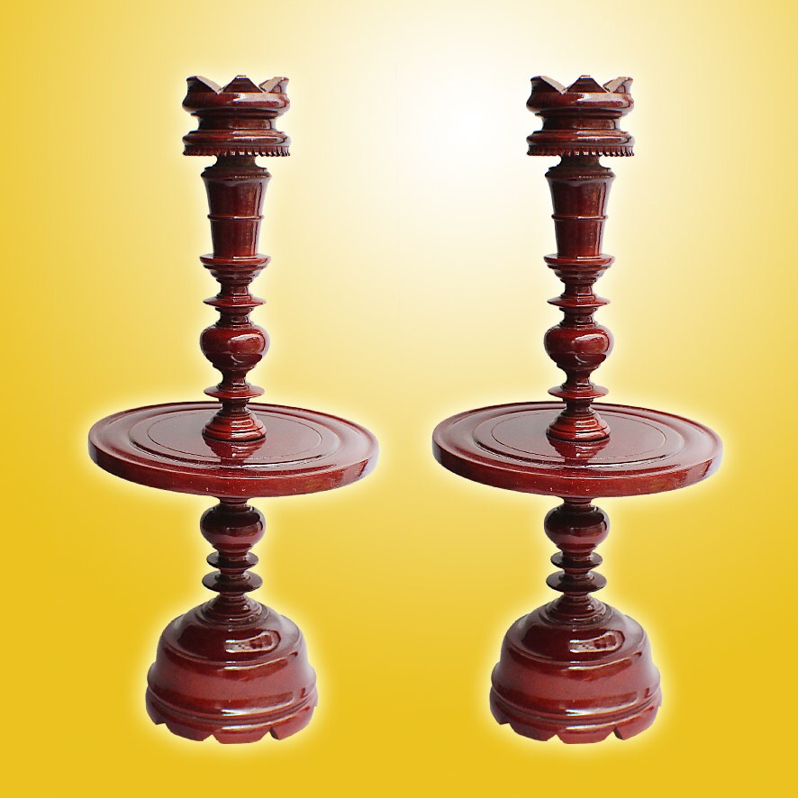 Chân đèn gỗ Tràm 6 tấc