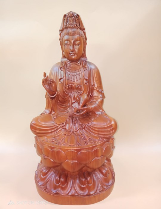Quan Âm Gỗ Hương 30cm