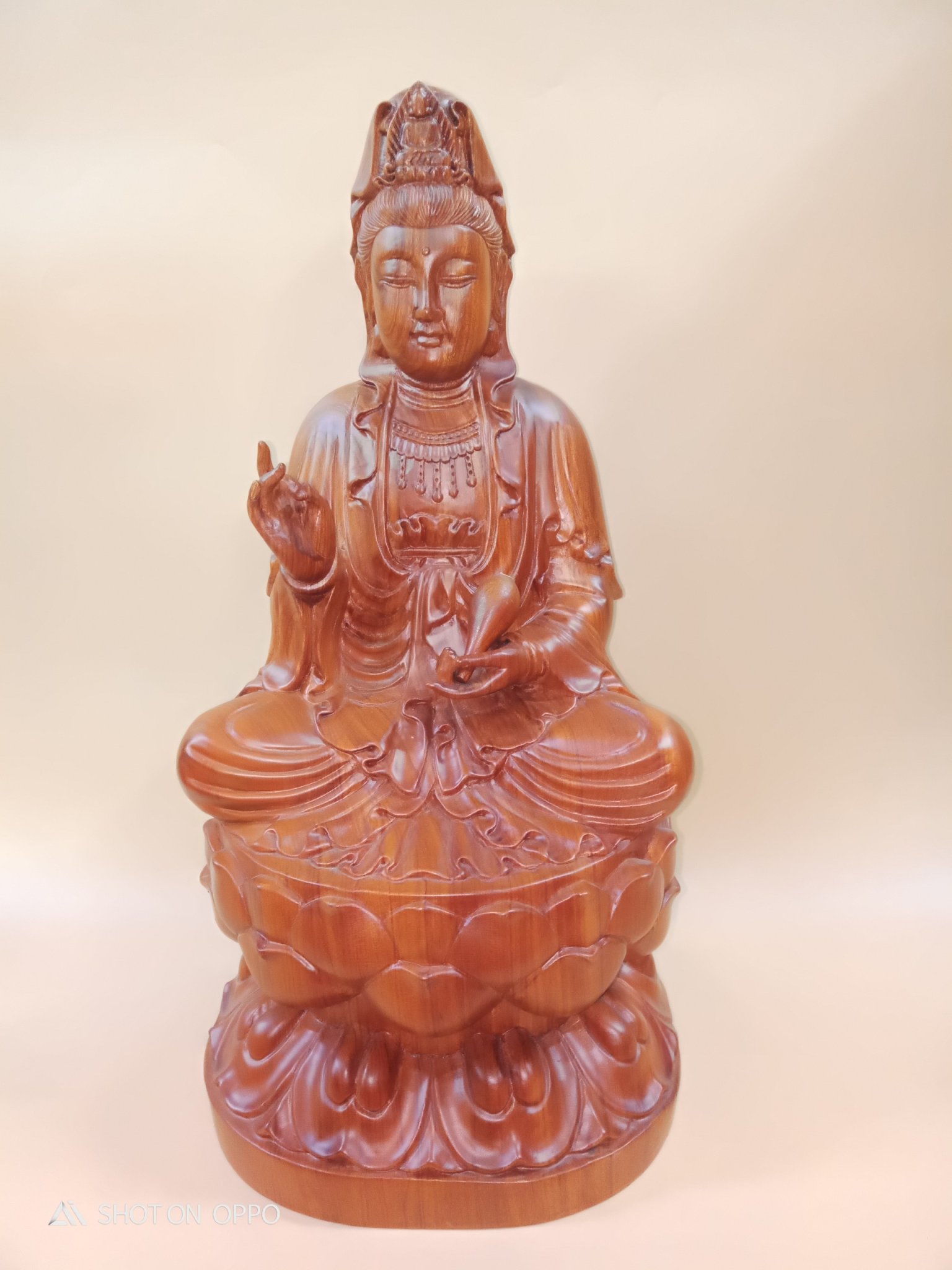 Quan Âm Gỗ Hương 30cm