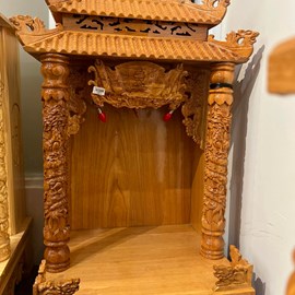 trang thờ gỗ gõ ngói ống 60cm