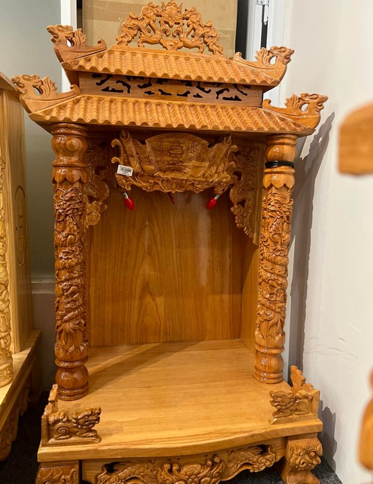 trang thờ gỗ gõ ngói ống 60cm
