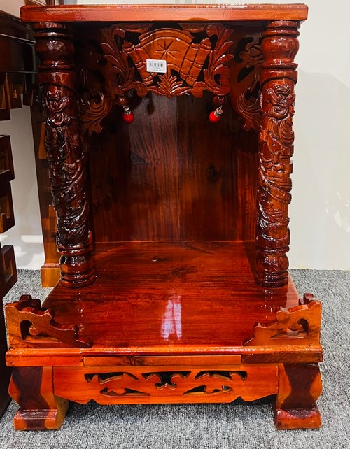 trang thờ gỗ tràm mái bằng 40cm