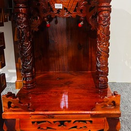 trang thờ gỗ tràm mái bằng 50cm