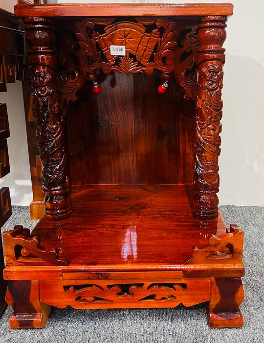 trang thờ gỗ tràm mái bằng 50cm